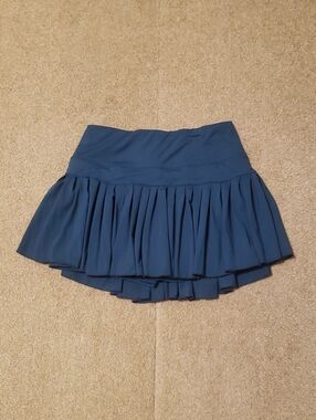 Gold Hinge Women's Blue Pleated Tennis Skort